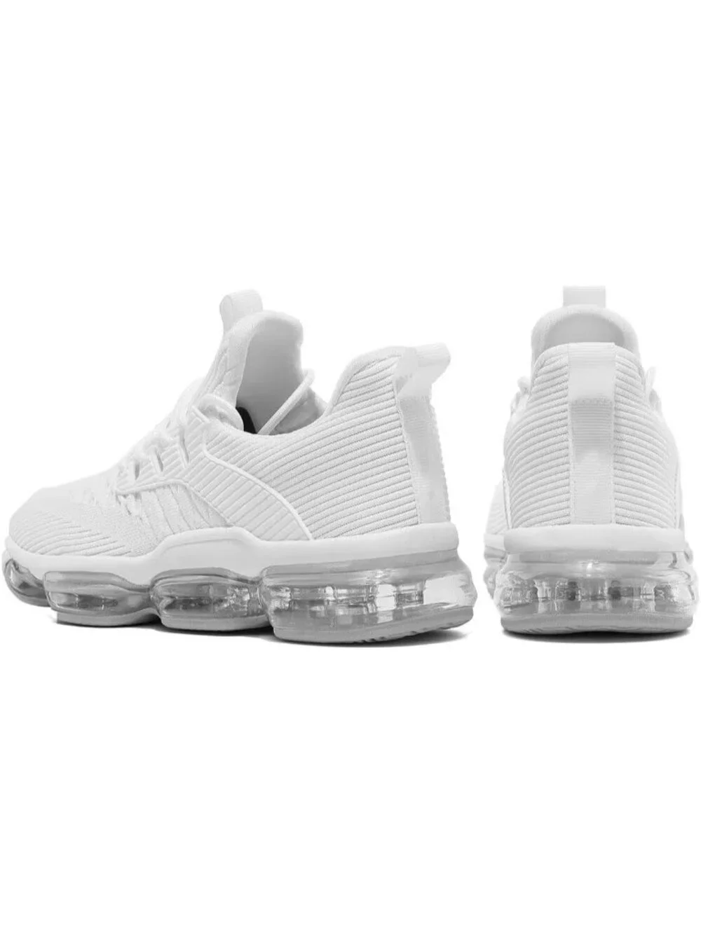 Men's White Walking Shoes Casual Fashion Silp On Tennis Running Sneakers Comfort